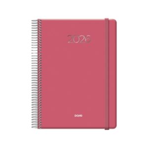 dohe denver agenda anual dia pagina sabado y domingo misma pagina cierre con goma elastica tamaño 15x21cm color rosa