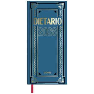 dohe dietario anual dos tercios dia pagina fabricado en geltex con carton contracolado tamaño 14.5x31cm colores surtidos aleatorios
