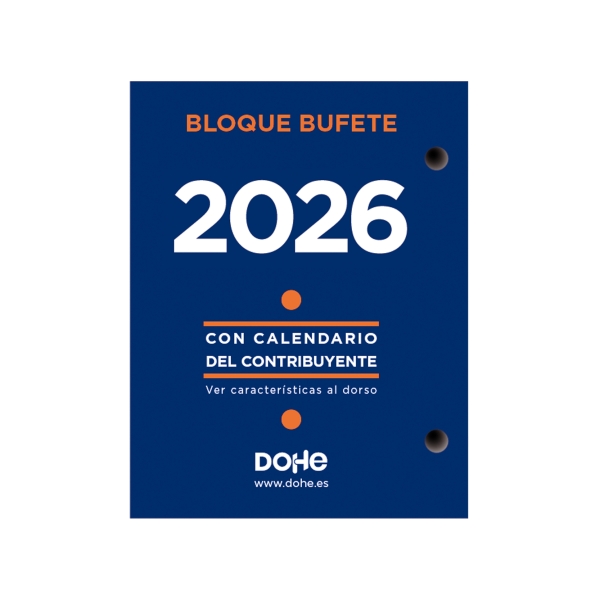 dohe bloque bufete anual 2 perforaciones calendario contribuyente planning mensual 640 paginas