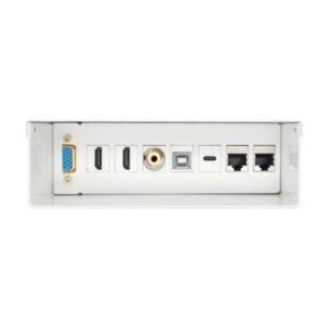 aisens caja de conexiones vga, jack 3.5, 2x hdm, 1x usb , 1x usb b, 2x rj45 cat.6a stp color blanco
