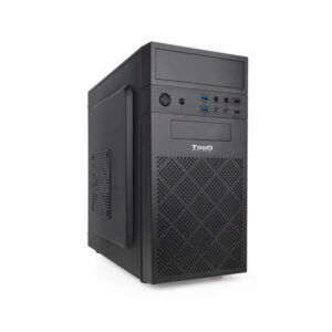 tooq caja minitorre micro atx/mini itx tamaño disco soportado 3.5", 2.5" usb3.0, 2.0, audio hd, lector de tarjetas ventilador 120mm incluido color negro