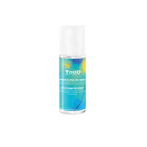 tooq kit spray limpiador pantallas + paño microfibra