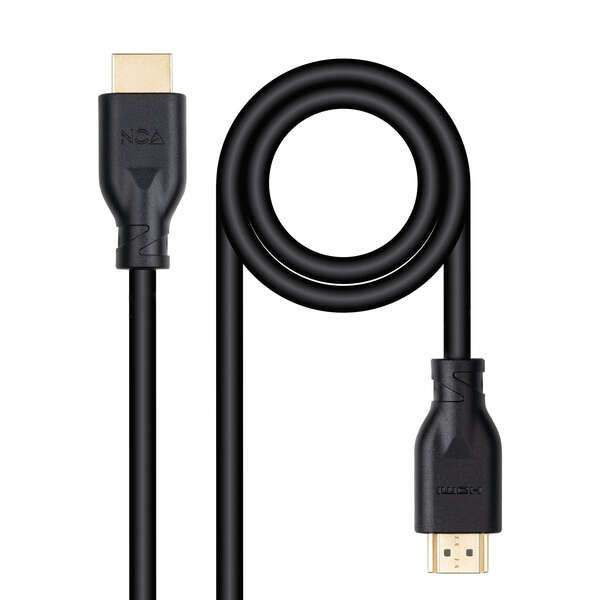 nanocable cable hdmi v2.0 4k@60hz 18gbps ccs 0.5m color negro