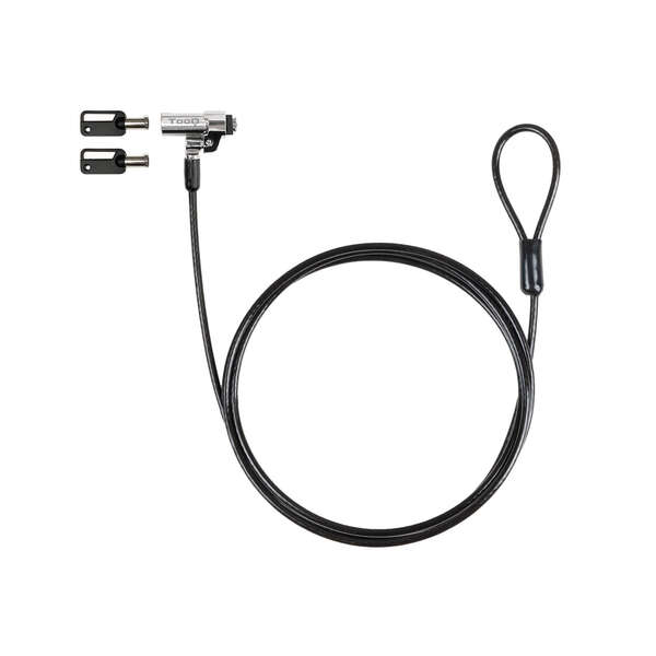 tooq cable seguridad nano 2.5x6mm llave para portatiles color gris