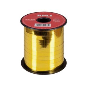 apli rollo de cinta para envolver regalos de 7mmx250m acabado brillante color oro
