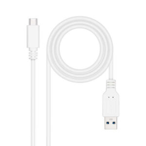 nanocable cable usb 3.1 gen2 10gbps 3a usb c/m a/m 0.5m color blanco