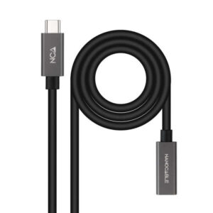 nanocable cable usb 3.2 gen2x2 60w 4k/60hz usb c m/h 1.0m color negro