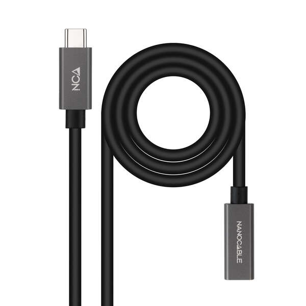 nanocable cable usb 3.2 gen2x2 60w 4k/60hz usb c m/h 2m color negro