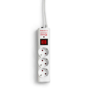 salicru regleta sps safe 3 protectores electricos activos de ultima generacion 3 tomas schuko color blanco