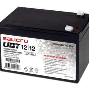 salicru ubt 12/12 bateria agm recargable de 12 ah / 12 v color negro