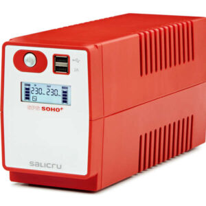 salicru sps 500 soho+ iec sistema de alimentacion ininterrumpida sai/ups 500 va line interactive doble cargador usb tipo de tomas iec color rojo