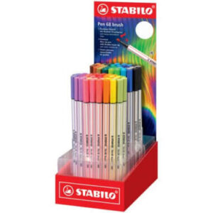 stabilo pen 68 brush arty expositor de 80 rotuladores punta de pincel tinta a base de agua colores surtidos