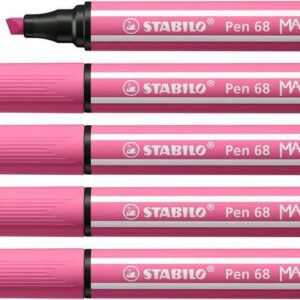 stabilo pen 68 max rotulador punta de fibra biselada trazo entre 1 5mm aprox. tinta a base de agua color heliotropo