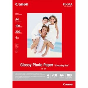 canon gp 501 papel fotografico a4 brillo 200gr 100 hojas