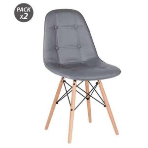 muvip pack 2 sillas design d300 color gris