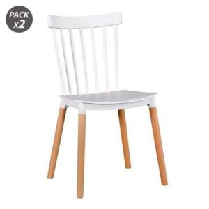 muvip pack 2 sillas design d800 color blanco