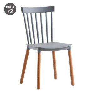 muvip pack 2 sillas design d800 color gris