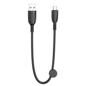 xo cable nb247 carga rapida usb micro usb 6a 25cm con clip color negro
