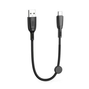 xo cable nb247 carga rapida usb tipo c 6a 25cm con clip color negro