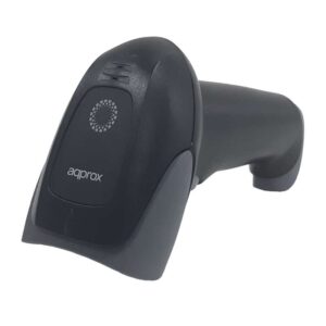 approx lector de codigos de barras inalambrico 1d/2d bluetooth indicador led y beeper velocidad de escaneo 30fps disparo manual o automatico autonomia hasta 12 aprox. color negro