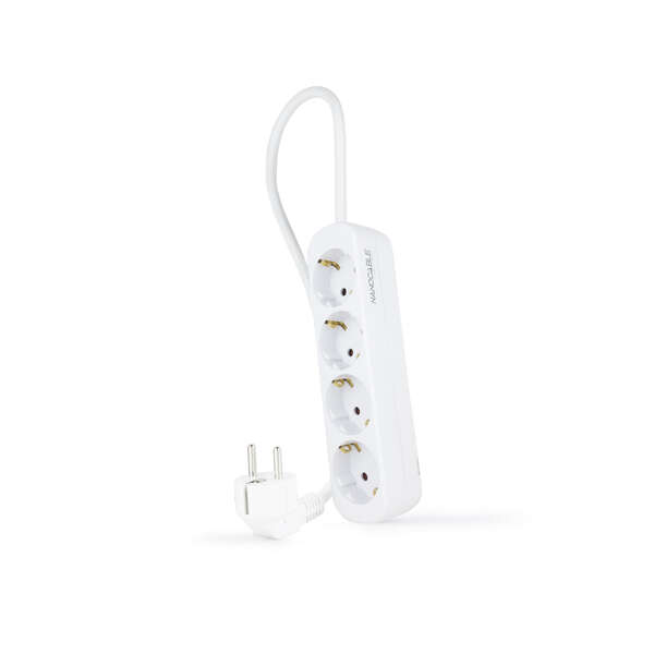 nanocable regleta 4 tomas 1.4m color blanco