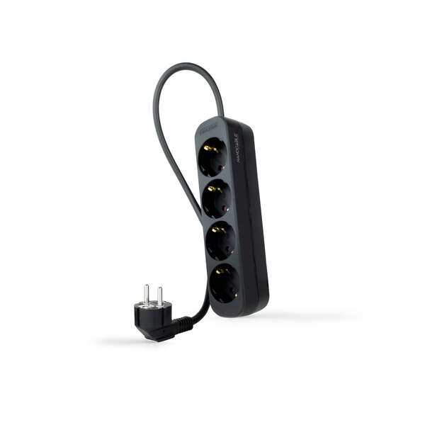 nanocable regleta 4 tomas 1.4m color negro