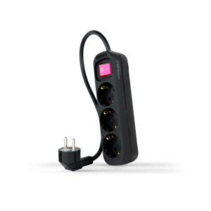 nanocable regleta 3 tomas interruptor 1.4m color negro