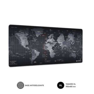 subblim alfombrilla extra grande de 900x400mm espacio amplio para juegos o trabajos bordes cosidos duraderos alta calidad de impresion facil limpieza alta elasticidad base antideslizante color negro