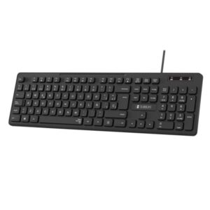 subblim teclado business slim silencioso con cable usb diseño ergonomico y teclas planas de bajo perfil resistente a derrames pulsaciones silenciosas color negro