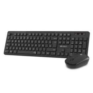 subblim combo business slim silencioso inalambrico 2.4g teclado y raton ergonomicos conexion plug & play resistente a derrames pulsaciones silenciosas color negro