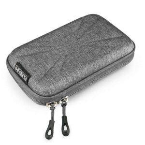 subblim funda rígida para disco duro medida: 145x90x30mm protección óptima contra golpes doble tirador de apertura bolsillo para accesorios color gris