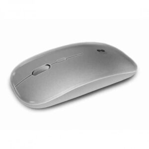subblim ratón dual flat mouse conexión dual silent click batería recargable rueda de silicona precisión 1600 dpi color gris