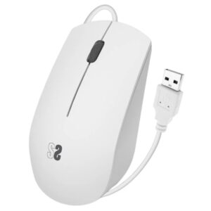 subblim ratón óptico business todoterreno silent click ergonómico libertad con cable sencillez y minimalismo color blanco