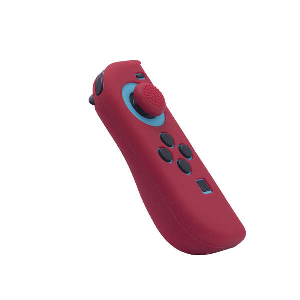 fr tec funda protectora de silicona joycon skin + grip izquierdo grip para mayor agarre y precision proteccion contra rayaduras mejora y personaliza tu experiencia de juego color rojo