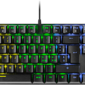 mars gaming teclado mecanico rgb mk422 tecnologia antipolvo efectos de iluminacion rainbow teclas ultra resistentes funciones multimedia y modo juego pr de 1000hz anti ghosting avanzado compatibilidad multiplataforma color negro