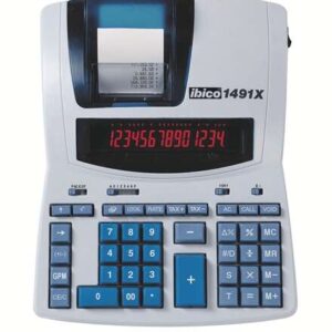ibico 1491x calculadora profesional termica 14 digitos pantalla lcd 2 colores impresion en negro velocidad 10 lineas por segundo