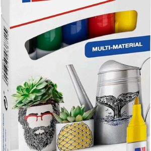 edding 3000 pack de 5 rotuladores permanentes punta redonda de 1.5mm trazo entre 1.5 y 3mm recargable secado rapido color surtidos