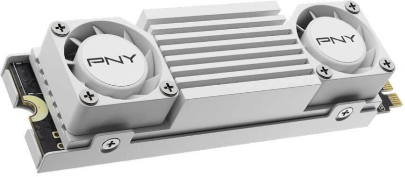 pny cs3150 disco duro solido ssd m2 2tb nvme pcie gen5 x4 con disipador termico color blanco