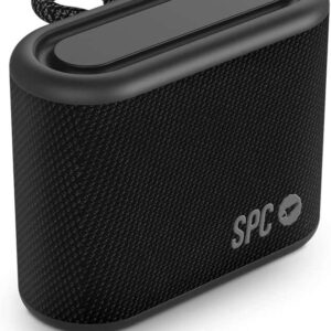 spc altavoz inalambrico de 24 horas de autonomia 145x45x90mm diseño mini y portatil 5w de potencia proteccion ipx7 true wireless stereo color negro