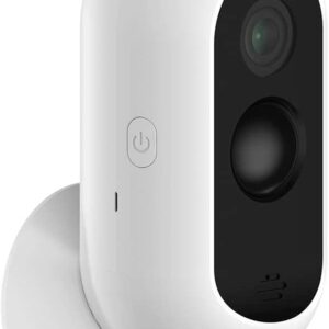 spc camara de seguridad inalambrica con bateria 9600 mah wifi interior y exterior resistente a la lluvia full hd vision nocturna notificaciones en tiempo real audio bidireccional color blanco