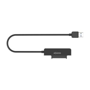 aisens adaptador ase 25a03b sata a usb a usb 3.0/usb3.1 gen1 para discos duros 2.5" color negro