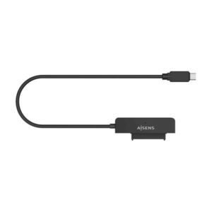 aisens adaptador ase 25c04b sata a usb c usb 3.0/usb3.1 gen1 para discos duros 2.5" color negro