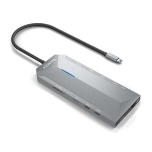 aisens usb c dock 12 en 1 usb c a 2xhdmi 1xrj45 3xusb a 2xusb c 1xusb c pd 1xaudio 1xsd 1xmicro sd 15cm color gris