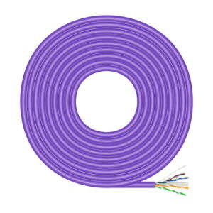 aisens bobina de cable de red rj45lszh cat.6 utp rigido awg23 cca (aleacion) 305m color violeta