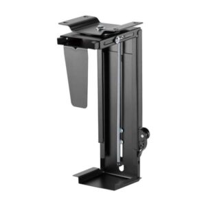 aisens soporte giratorio y altura personalizable para cpu por debajo de escritorio con mango de bloqueo facil color negro