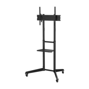 aisens soporte de suelo eco con rueda bandeja para dvd para monitor/tv 50kg de 37 70 color negro