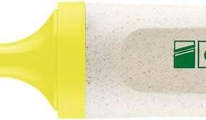 edding 24 ecoline marcador fluorescente punta biselada trazo entre 2 5mm 90% de plastico reciclado etiqueta ecologica blue angel color amarillo