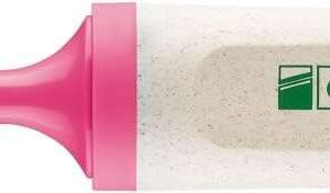edding 24 ecoline marcador fluorescente punta biselada trazo entre 2 5mm 90% de plastico reciclado etiqueta ecologica blue angel color rosa