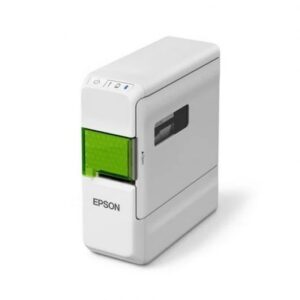 epson labelworks lw c410 impresora de etiquetas portatil de transferencia termica ancho de cinta hasta 18mm resolucion max. 180x180dpi velocidad de impresion de 9mm/seg.