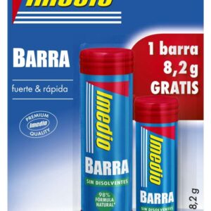 imedio pack de 2 barras de pegamento 1x 21grs + 1x 8.2grs sin disolventes lavable apto para uso escolar